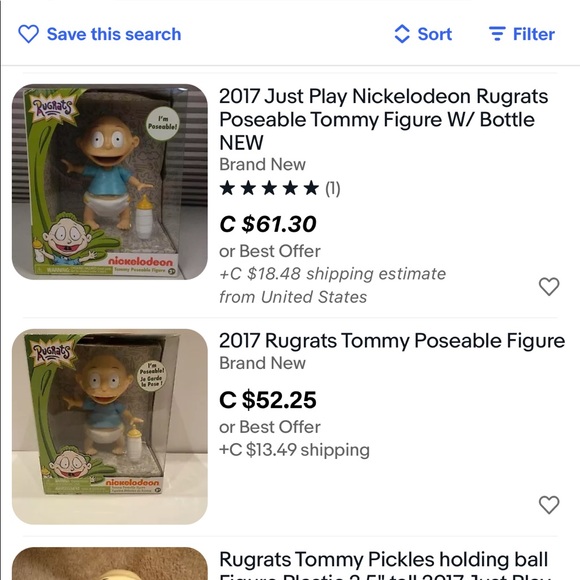 2017 Just Play Nickelodeon Rugrats Poseable Tommy Figure W/ Bottle NEW - Picture 2 of 4